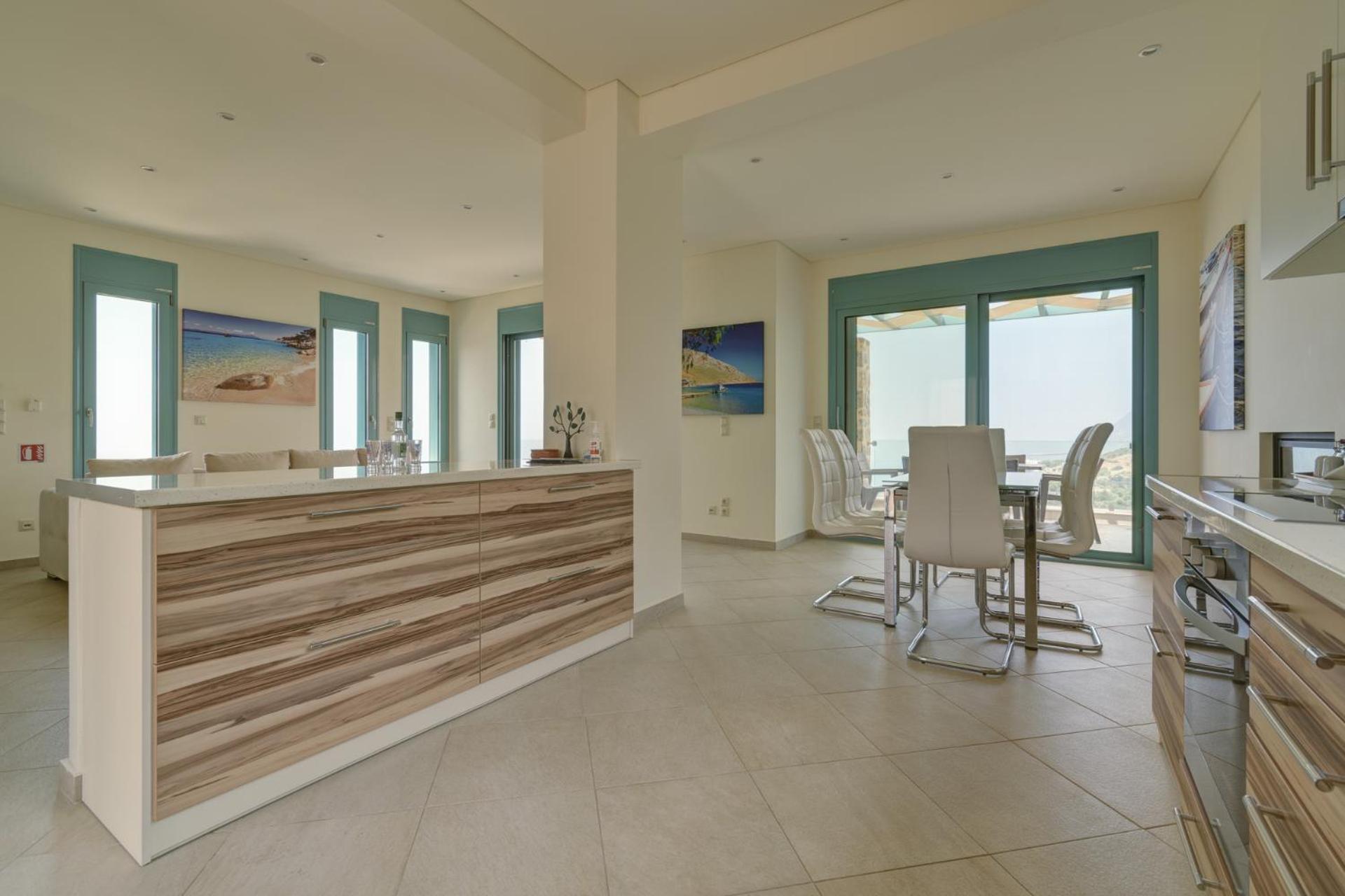 Ouzo Panoramic Houses 1, With Private Pool بلوماريوس الغرفة الصورة