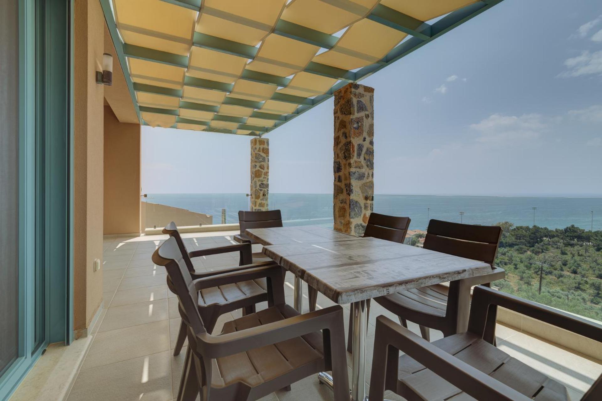 Ouzo Panoramic Houses 1, With Private Pool بلوماريوس الغرفة الصورة