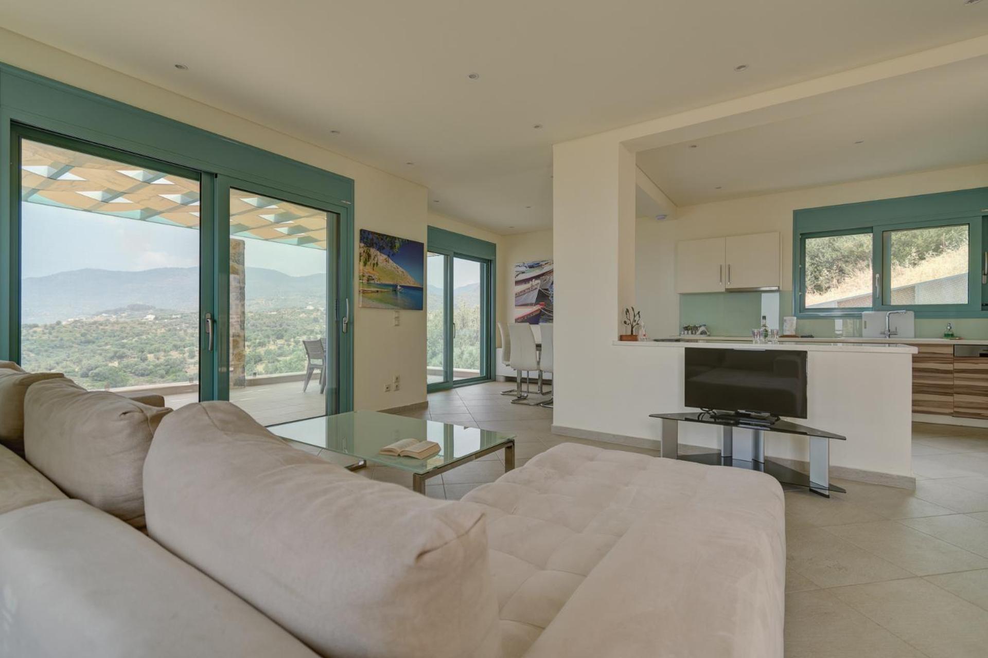 Ouzo Panoramic Houses 1, With Private Pool بلوماريوس الغرفة الصورة
