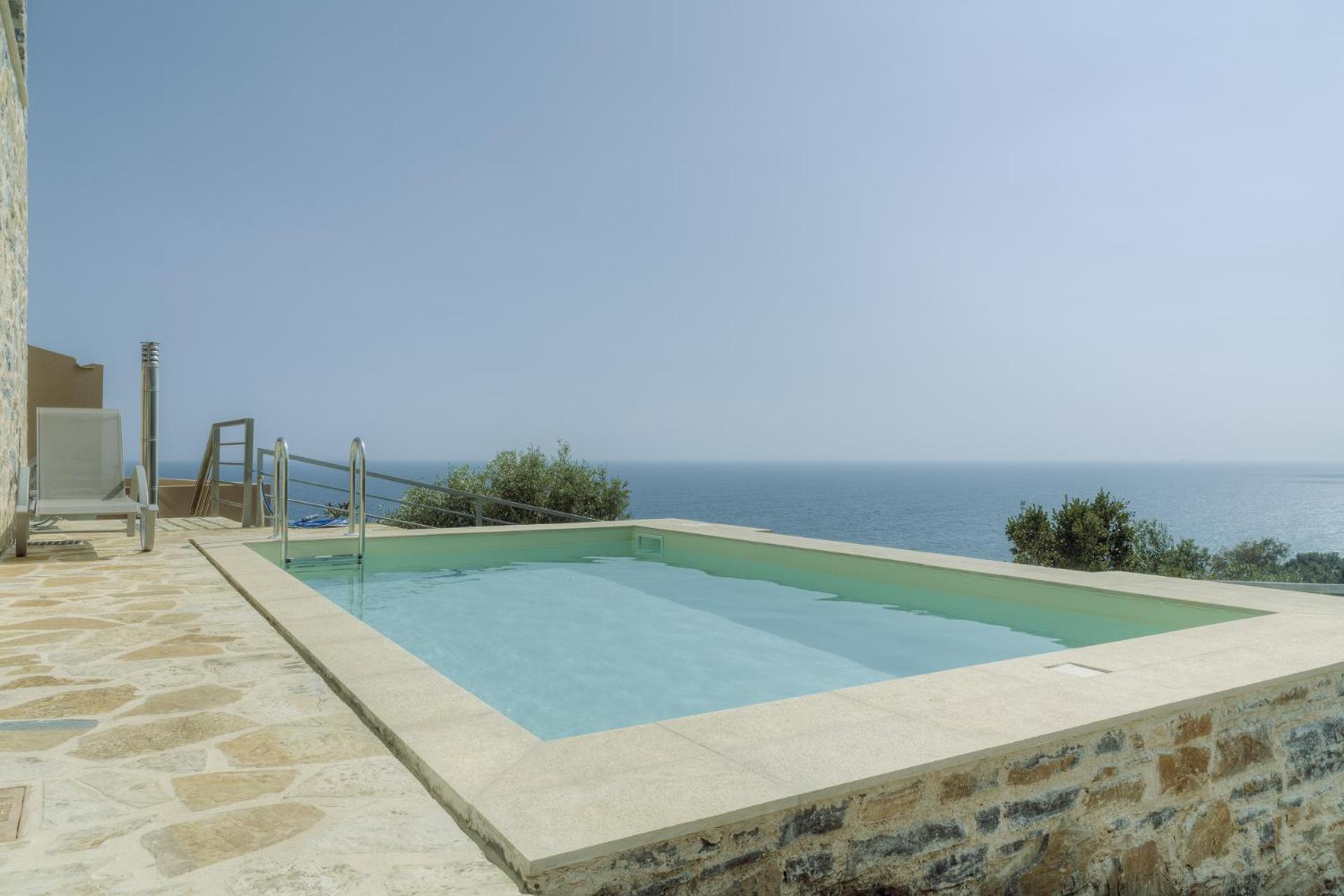 Ouzo Panoramic Houses 1, With Private Pool بلوماريوس الغرفة الصورة
