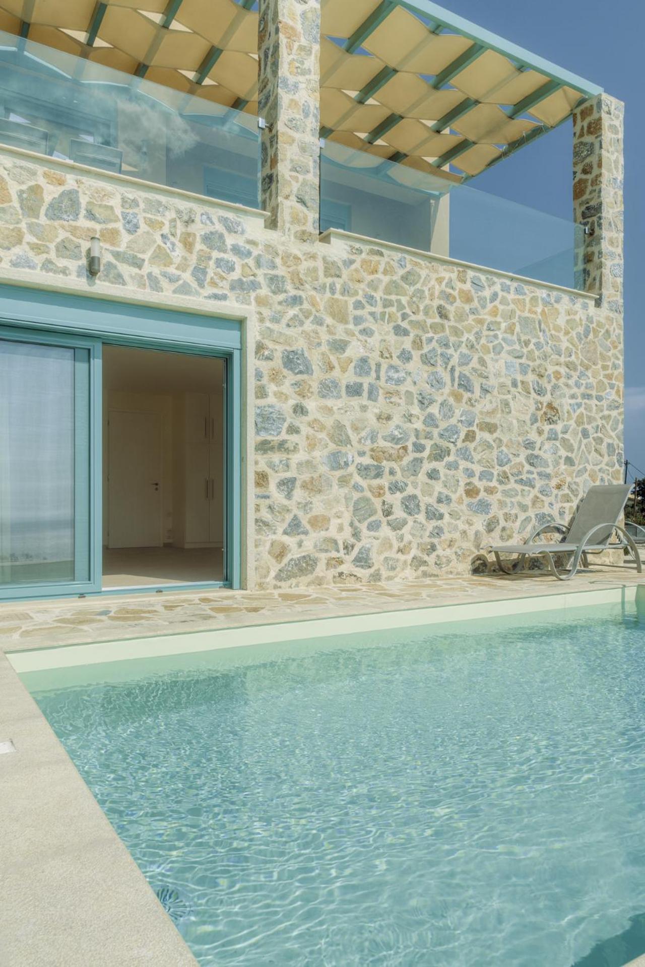 Ouzo Panoramic Houses 1, With Private Pool بلوماريوس الغرفة الصورة